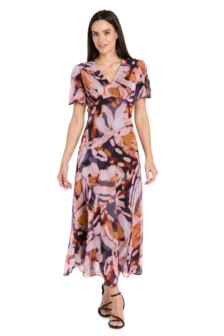 Meadow Whisper Empire Waist Midi Dress