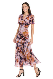 Meadow Whisper Empire Waist Midi Dress