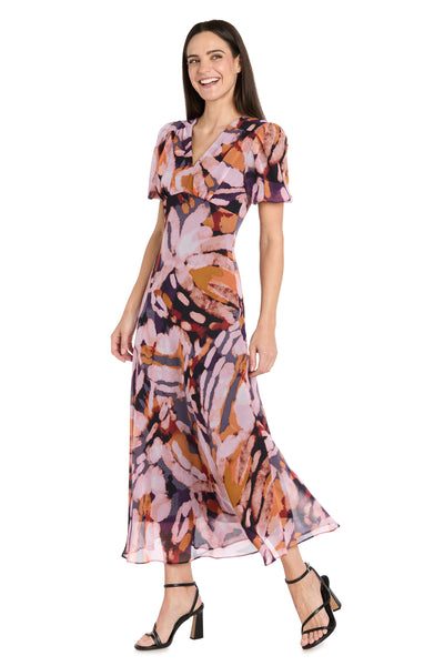 Meadow Whisper Empire Waist Midi Dress