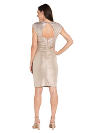 Sculpted Shine Metallic Bodycon Dress