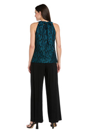 Midnight Elegance Lace Bow Jumpsuit