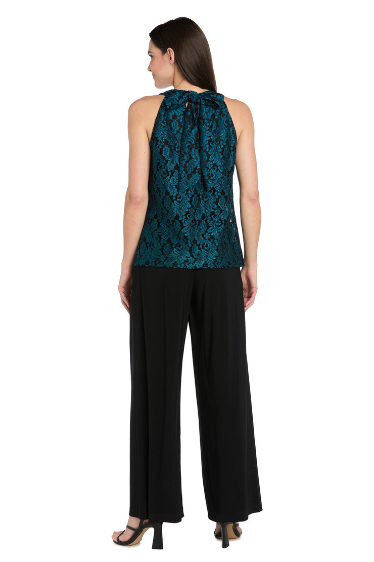 Midnight Elegance Lace Bow Jumpsuit