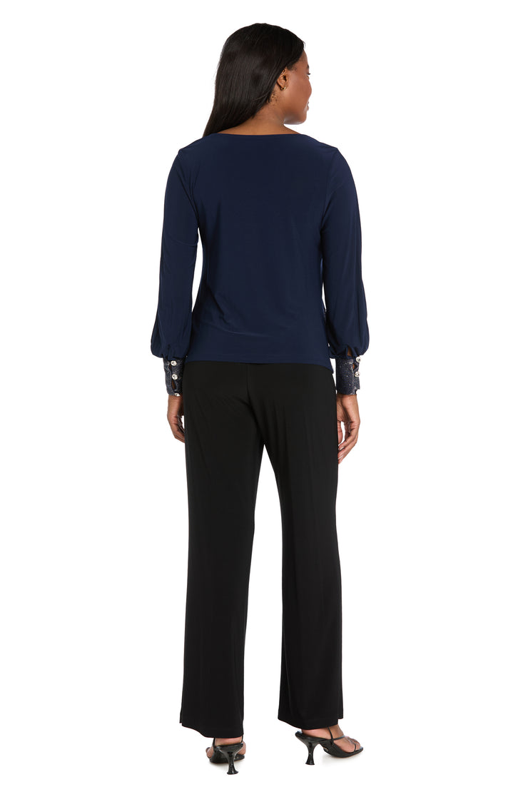 Glimmer Touch Slit-Sleeve Top