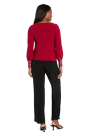 Glimmer Touch Slit-Sleeve Top