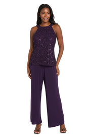 Glitter Lace Halter Jumpsuit