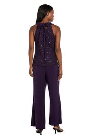 Glitter Lace Halter Jumpsuit