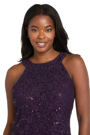 Glitter Lace Halter Jumpsuit