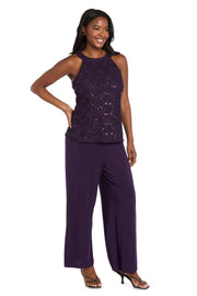 Glitter Lace Halter Jumpsuit