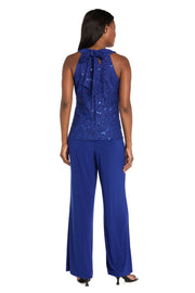 Glitter Lace Halter Jumpsuit