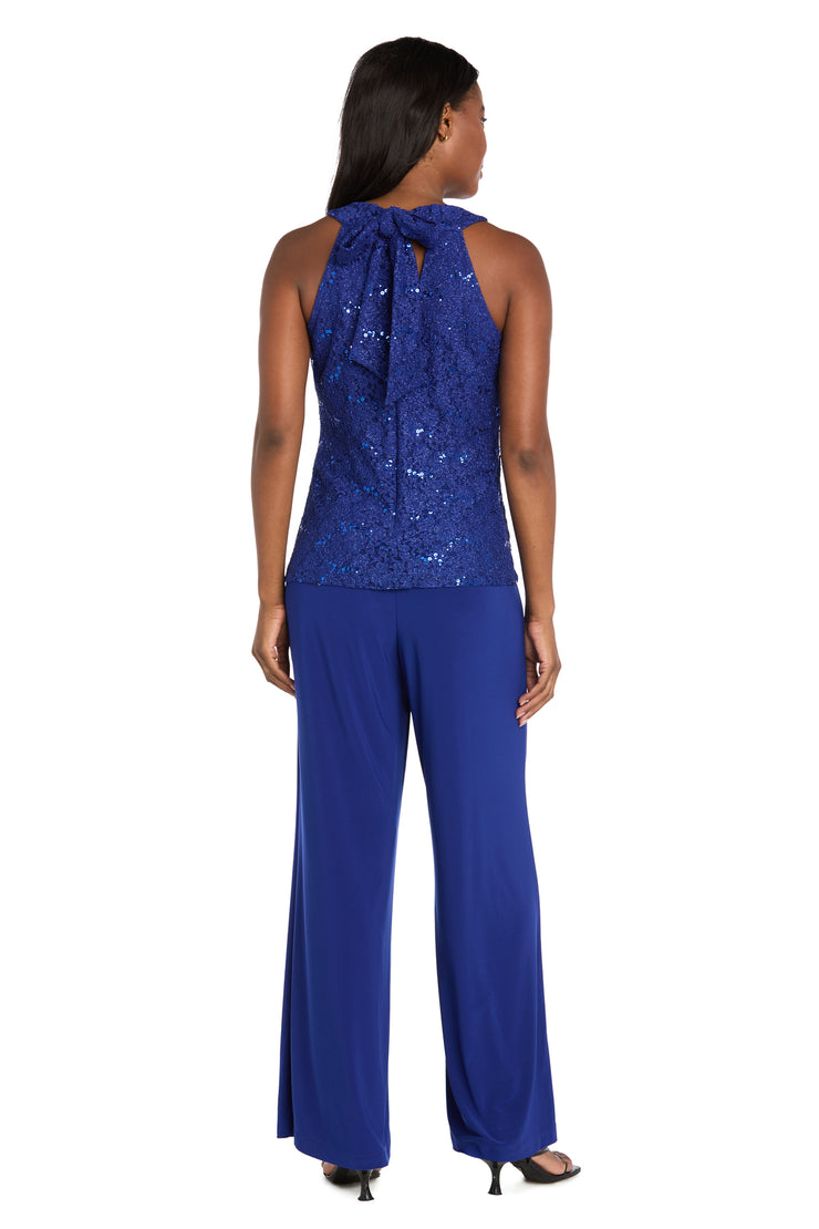 Glitter Lace Halter Jumpsuit