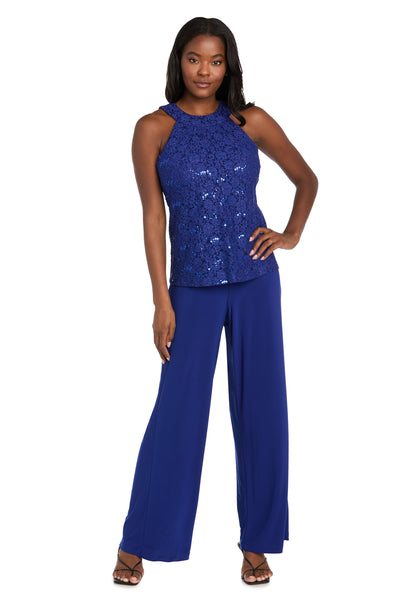 Glitter Lace Halter Jumpsuit