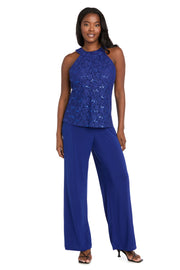 Glitter Lace Halter Jumpsuit