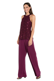 Glitter Lace Halter Jumpsuit