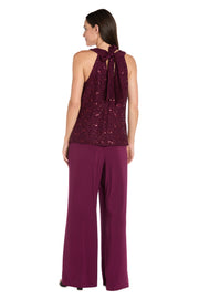 Glitter Lace Halter Jumpsuit