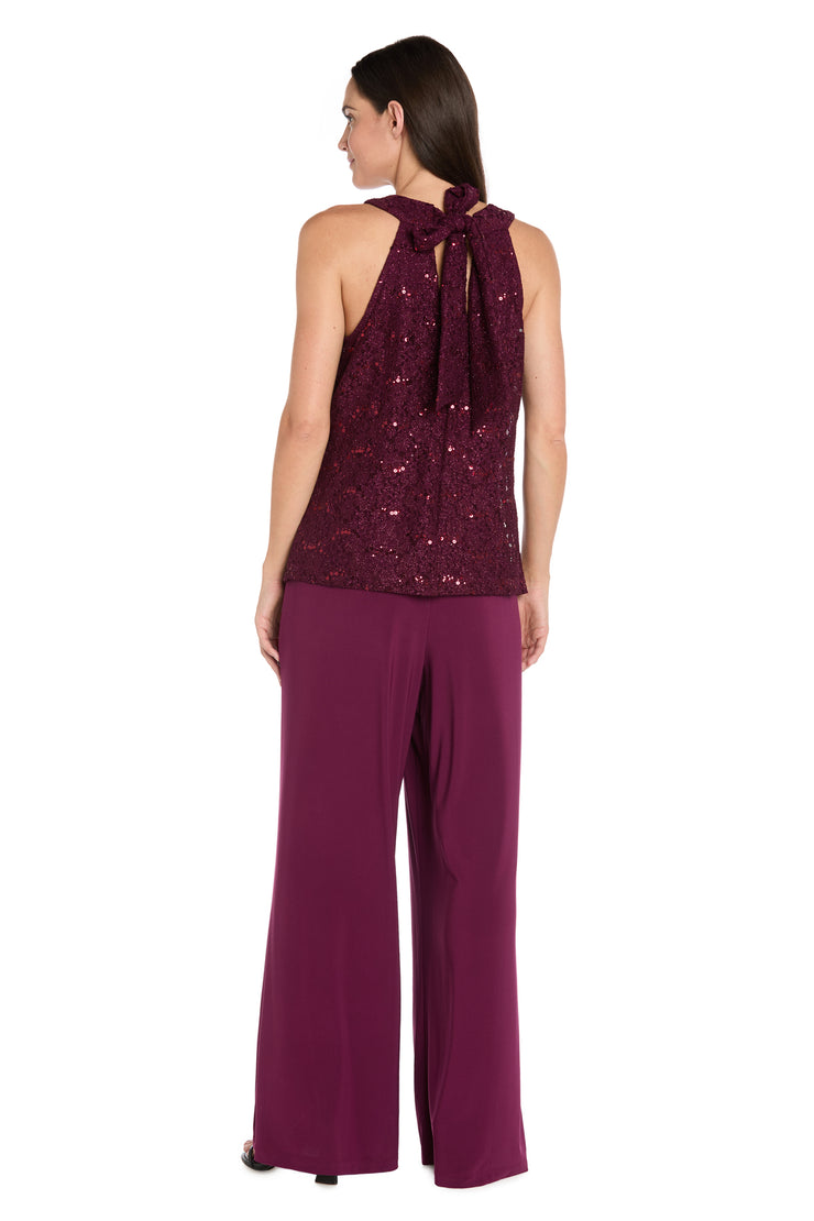 Glitter Lace Halter Jumpsuit