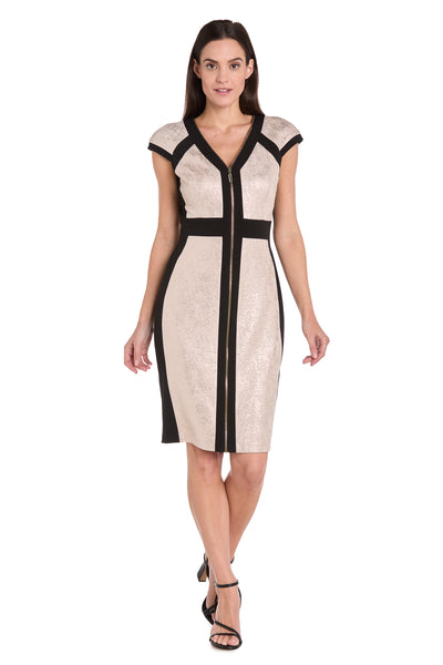 Champagne Edge Zip-Front Dress