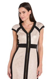 Champagne Edge Zip-Front Dress