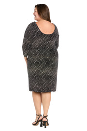 Glitter Knit Sheath Dress - Plus