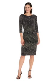 Glitter Knit Sheath Dress - Petite