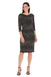 Glitter Knit Sheath Dress - Petite