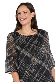 Printed Chiffon Lurex Dress