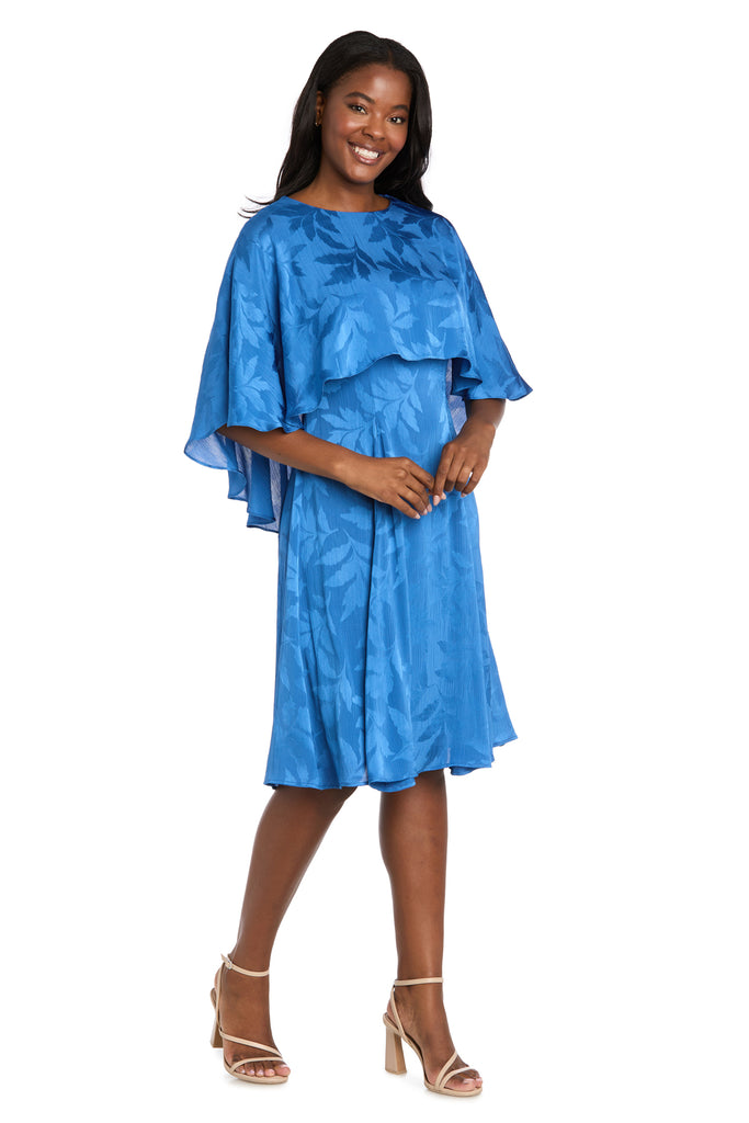 midi cape dress R & M Richards Women's Jacquard Capelet Dress, Blue, 6 mdressses Skinnygirl Fat-free, Sugar-free Caesar Finish:SBUL Premium scuba crepe