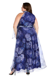 High-Low Tiered Taffeta Dress with Sash