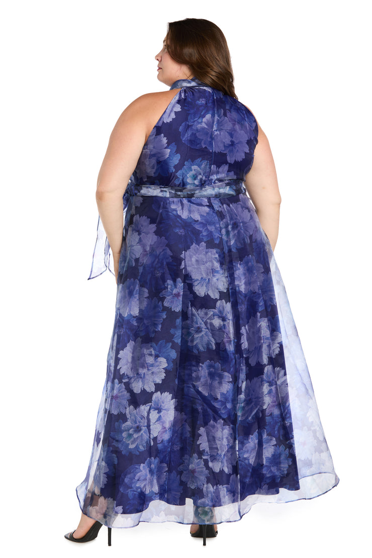 High-Low Tiered Taffeta Dress with Sash