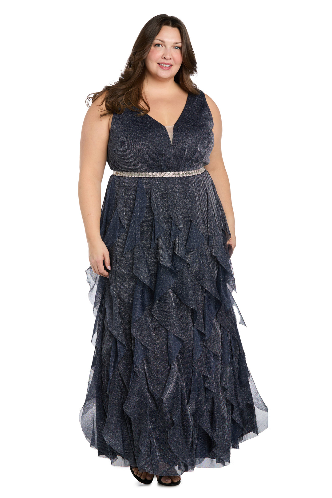 slim fit dress slacks R&M Richards 1875W Long Plus Size Evening Dress main image 0