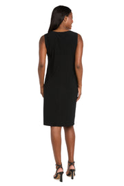 Two-Piece Black Dress & Floral Jacket Set