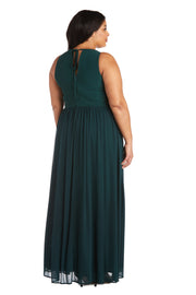Maxi Dress with Keyhole Cutout, Halterneck and Flowing Skirt - Plus