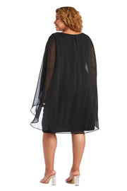 Chiffon Duster Cape Dress - Plus