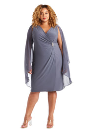 Chiffon Duster Cape Dress - Plus