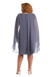 Chiffon Duster Cape Dress - Plus