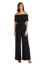 Off the Shoulder Jumpsuit with Ruched Bodice