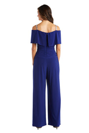 Off the Shoulder Jumpsuit with Ruched Bodice