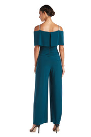 Off the Shoulder Jumpsuit with Ruched Bodice
