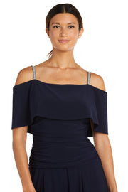 Off the Shoulder Jumpsuit with Ruched Bodice