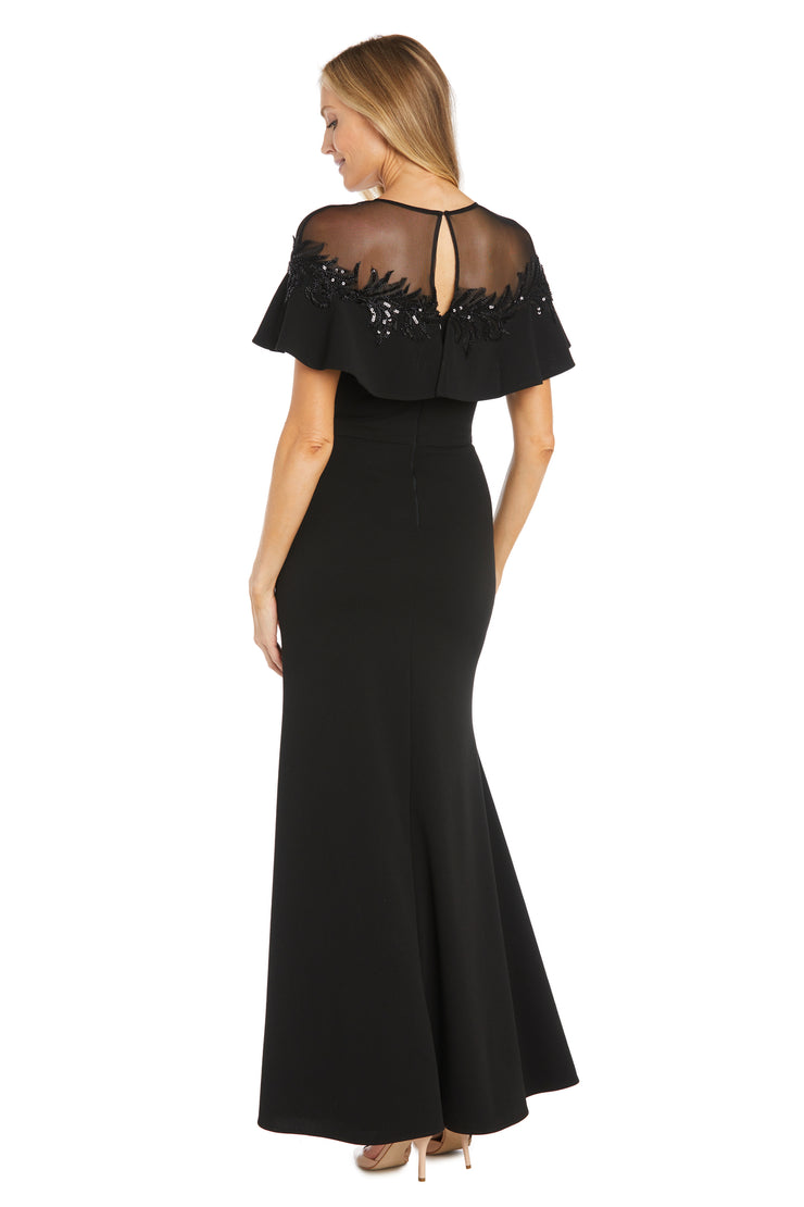 Long Stretch Scuba with Illusion Neckline