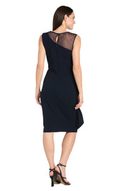 Elegant Little Black Dress with Illusion Neckline