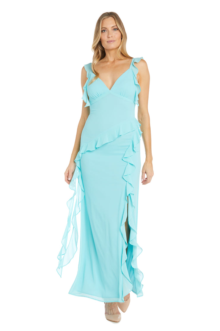 Ruffle Chiffon Maxi Dress