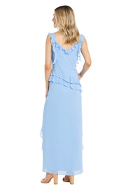 Ruffle Chiffon Maxi Dress