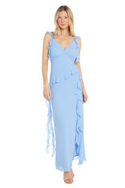 Ruffle Chiffon Maxi Dress