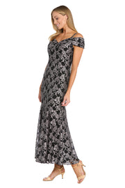 Off The Shoulder Two Toned Lace Dress