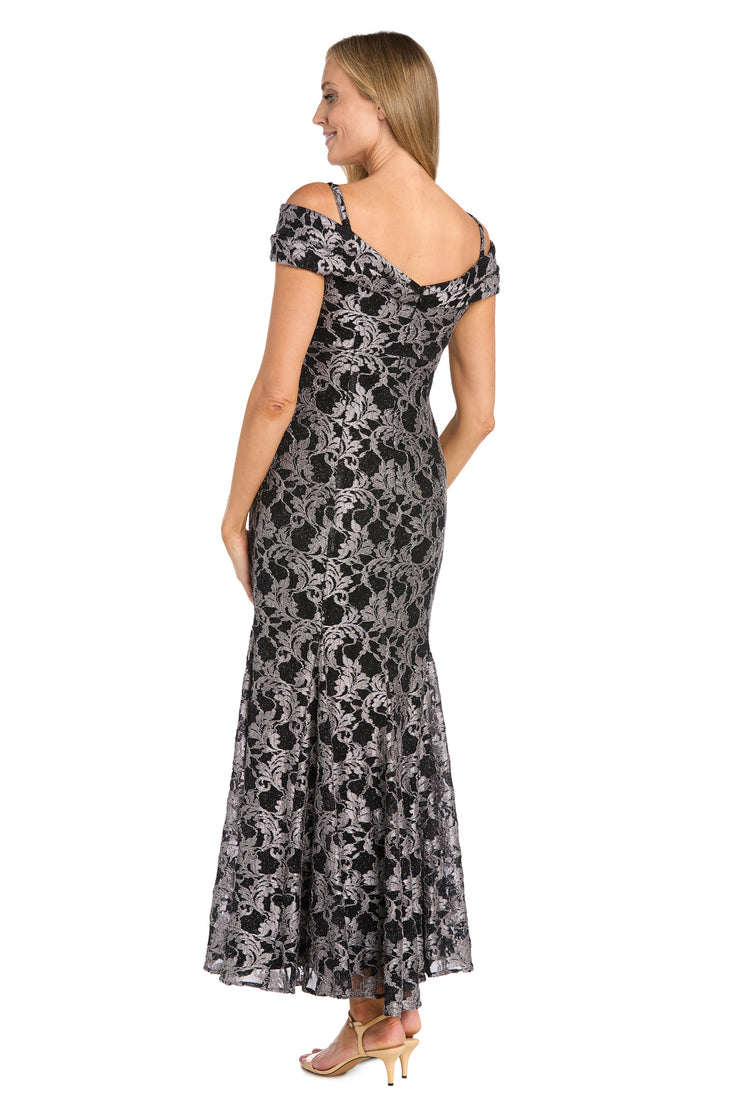 Off The Shoulder Two Toned Lace Dress