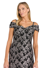 Off The Shoulder Two Toned Lace Dress