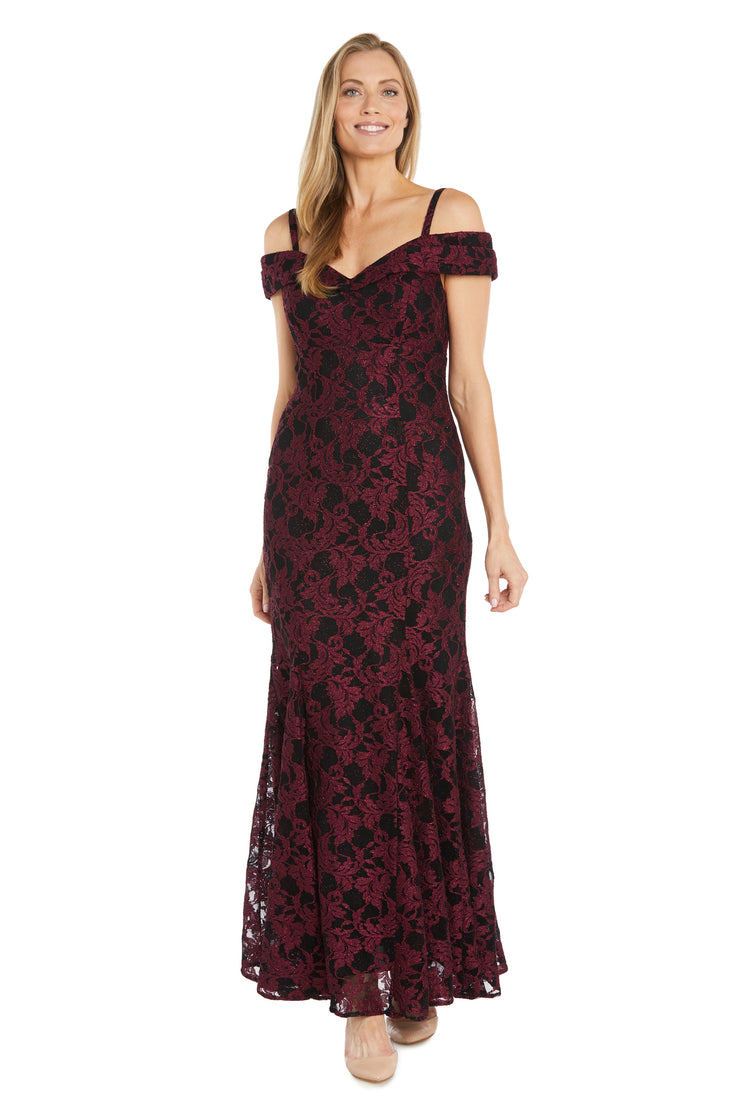 Off The Shoulder Two Toned Lace Dress