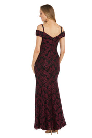 Off The Shoulder Two Toned Lace Dress