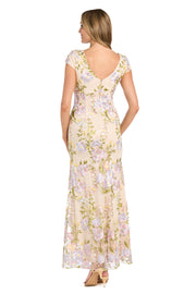 Floral Mesh Maxi Dress