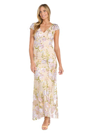 Floral Mesh Maxi Dress